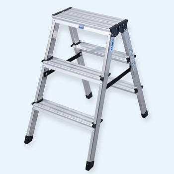 Krause Monto Dopplo 2х3 (120328) Двусторонняя алюминиевая стремянка со ступенями